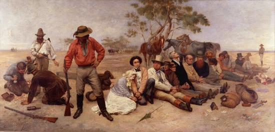 William Strutt Bushrangers, Victoria, Australia, oil painting picture
